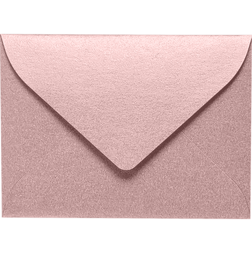 LUXPaper #17 Mini Envelopes, 2 11/16 x 3 11/16, Misty Rose Metallic, 50/Pack