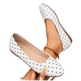 thumbnail image 7 of KIJBLAE Women's Polka Dot Print Low Cut Casual Flats, Slip On Lazy Soft Sole Daily Moccasin Shoes White 37, 7 of 7
