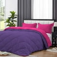 thumbnail image 4 of DNG Creations 1 Piece Reversible Diamond Pattern Comforter ( Hot-Pink/Purple Colour ) 550 GSM All - Season 100% Egyptian Cotton, 800 TC - Full/Queen - Size, 4 of 7