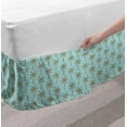 thumbnail image 2 of Tropical Bed Skirt, Repetitive Summer Pattern with Coconut Palm Trees, Elastic Bedskirt Dust Ruffle Wrap Around for Bedding Decor, 4 Sizes, Blue Slate Brown, by Ambesonne, 2 of 2