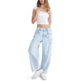 thumbnail image 2 of Jean de tiro medio estilo barrel, lavado claro, Aeropostale, 2 of 2