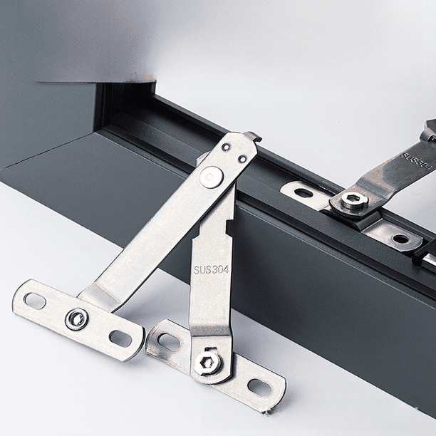 Limitador de ventana, limitador de ventana de microviento, puntal de acero inoxidable, cerradura de ventana de seguridad escolar, puntal de viento de ventana colgante
