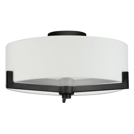 

Evelyn&Zoe Transitional 17 Wide Blackened Bronze Semi Flush Mount