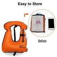 Rrtizan Portable Inflatable Snorkel Vest for Adults, Swim Jackets for Snorkeling, Swimming