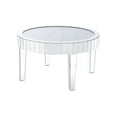 thumbnail image 4 of HomeRoots  18 x 32 x 32 in. Silver & Clear Glass & Manufactured Wood Round Mirrored Coffee Table, 4 of 5