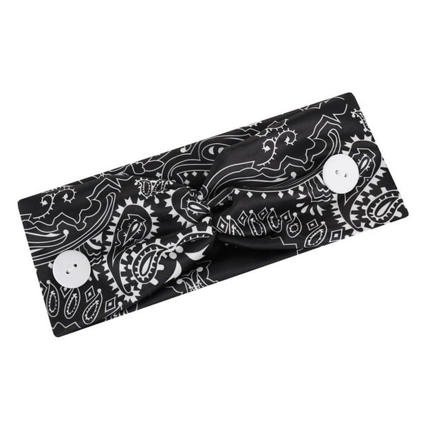 Xihbxyly Diadema de Yoga, Diseño Elástico Que Absorbe El Sudor, Material Transpirable, Detalle de Botón, Accesorio Unisex para El Cabello, Ideal para Correr, Yoga y Gimnasio Al Aire Libre, Tamaño 23