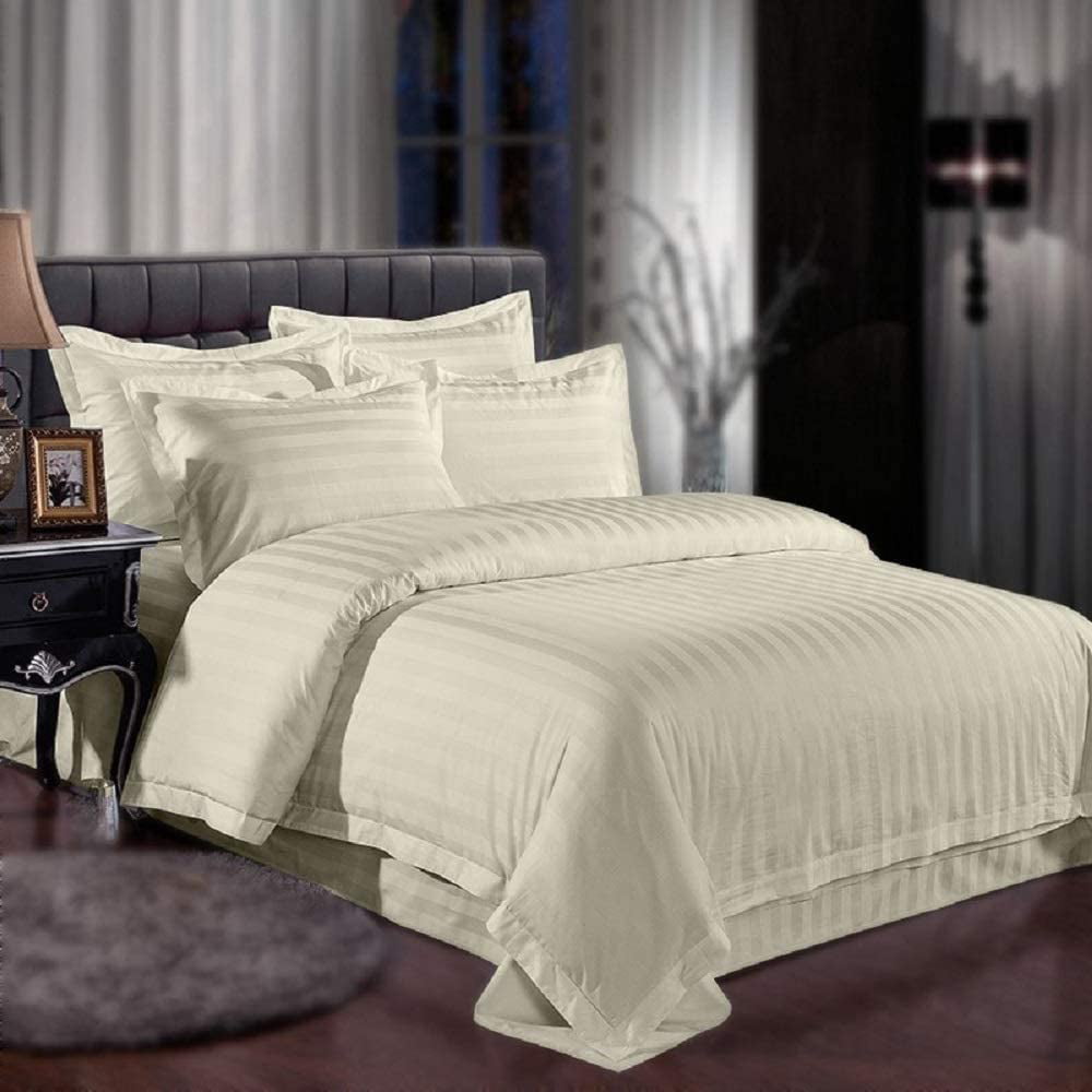 1200 Thread Count Egyptian Cotton Bedding Items RV King Size Stripe Color 