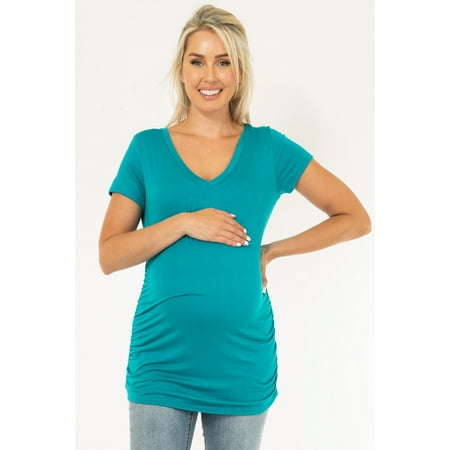 

Women s Ruched Maternity V-Neck Tunic
