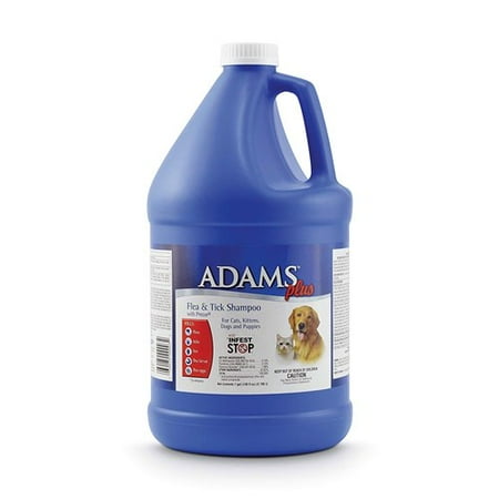 Tick Shampoo Gallon - Adams Plus 100503549 Flea and Tick Shampoo with Precor for Cats and Dogs - 1 Gallon