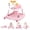 Pink, variant on 5-in-1 Foldable Baby Walker with Music & Lights – Adjustable Height, Wheels & Bouncer, Portable Toddler Walker for Baby Girls 6-18 Months, Pink