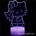 thumbnail image 1 of 3D Light Led Hello Kitty Bedroom Colorful Night Light Fashion Cartoon Usb Touch Colorful Simple Acrylic Creative Birthday Gift, 1 of 7