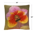 thumbnail image 2 of Orange-Pink Orchid' Floral Botanical Petals By Masters Fine Art 16 X 16 Decorative Throw Pillow, 2 of 4