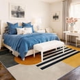 thumbnail image 4 of Geometric Area Rug Orange Grey Abstract Modern Carpet Washable Door Mat Low Pile Indoor Floor Rugs Boho Soft Non Slip Rug for Living Room Bedroom Dinning Office Home Decor-5' x 6', 4 of 7