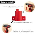 thumbnail image 4 of 4Pcs Battery Mount Holder Plastic Electric Tool Battery Dock Holder Heavy Duty Power Tool Hanger with Screws for Milwaukee M12 12V Lithium Battery Tool, 4 of 10