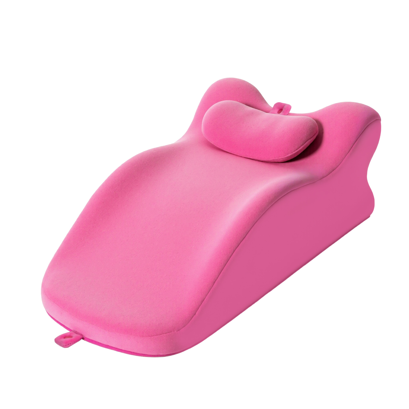 Multifunctional Ergonomic Wedge Pillow with Spinal Posture Support,Memory Foam Wedge Pillow with 40° Angle Tilt Design,Prone Pillow with Removable Cover and Small Headrest,for Home Office,Pink