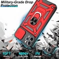 thumbnail image 2 of for iPhone 11 Pro Max Case with HD Screen Protector, Heavy Duty Shockproof with 360° Rotation Metal Kickstand [Military Grade] Protective Case for iPhone 11 Pro Max, Red, 2 of 15