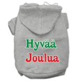 thumbnail image 1 of Hyvaa Joulua Screen Print Pet Hoodies Grey Xs (8), 1 of 1