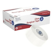 Dynarex Clear Adhesive Medical Tape 1" x 10 Yd 12 Boxes, 12 Rolls/Box 3572