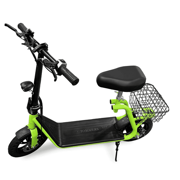 TOXOZERS E-Bike, Foldable 500W Electric Bike with Seat for Adults, Electric Bike with Adjustable Seat, Up to 20 Miles, Top Speed 20 mph