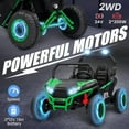 thumbnail image 3 of 24V 2-Seater Kids Ride on UTV Car with Remote Control(Green), 3 of 8