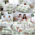 thumbnail image 6 of Sage Green Plaid Duvet Cover Set, Spring Farmhouse Buffalo Checkered Soft Duvet Cover Queen Size Bedding Set 4 Pieces, 1 Quiltcover and 2 Pillowcases with Zipper, 1 Bed Sheet for All Seasons, 6 of 9