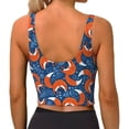 thumbnail image 4 of Uemuo Abstract Vintage Fox and Plants Pattern Women's Sports Bra - High Impact Support, Breathable, and Comfortable Athletic Bra for Running, Yoga, and Workouts, 4 of 9