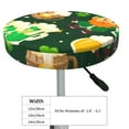 thumbnail image 4 of Hirioo St Patrick's Day10 for Round Bar Stool Seat Covers Washable Stool Cushion Slipcover Elastic Bar Chair Covers for 12-14 Inch Chair-14 inch, 4 of 7