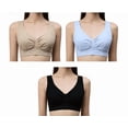 thumbnail image 6 of LQCrafK 3 pack Women Sports Bra Wirefree Yoga Bras Tank Top High Intensity Push Up, 6 of 7