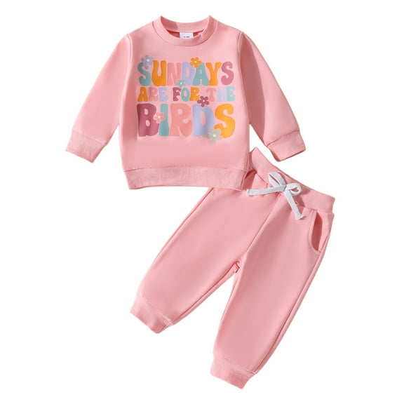 Zshosam Toddler Boys Clothes Modern Toddler Boy Clothes Long Sleeve Sweatshirt Tops and Pants Fall Winter Outfits Set,Pink 9-12 Months