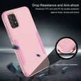 thumbnail image 5 of Mantto for Samsung Galaxy A12 Case, Heavy Duty Shockproof Drop Protective Hybrid 3 Layer Full Body Rugged Military Grade Protection Hard PC Phone Cover For Samsung Galaxy A12, Pink, 5 of 6