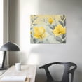 thumbnail image 4 of BCIIG Flowers Yellow Gray Wall Decor for Bedroom Kitchen Living Room Office Home, Fashion Canvas Art Print Handmade Framed, Waterproof and Tear Resistant, Set of 4 16x12in, 4 of 6