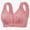 Watermelon Red, variant on Zunfee Front Closure Wire-Free Bra - Comfortable for Older Women/Post-Surgical Recovery, Wide Shoulder Straps, Soft Stretchy, Beige, Size L
