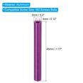 thumbnail image 2 of M3 Aluminum Spacers, 6 Pcs Metal Spacer Aluminum 3mm ID x 5mm OD x 45mm L Threaded Spacer Screw Standoff, Purple, 2 of 6
