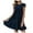Navy, variant on IROINNID Women's Peplum Dress Off Shoulder Waist Sleeveless Dress Solid Color Comfort Waist Dress