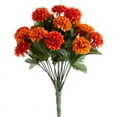 thumbnail image 4 of Vibrant Orange Artificial Marigold Bush for Year-Round Garden Beauty, 4 of 4