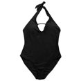 thumbnail image 4 of Vedolay Womens 1 Piece Summer Fashion Plus Size Solid Color Swimsuits,Red,Black XL/XXL/XXXL, 4 of 5