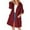 Red, variant on Women's Hooded Trench Coat, Long Raincoat with PU Material, Lightweight Windbreaker Jacket with Belt for Spring Fall Seasons
