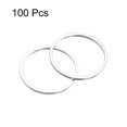thumbnail image 3 of Unique Bargains 100 Pack 15mm Brass Hollow Circle Bezel Round Linking Rings(Bright Silver), 3 of 4