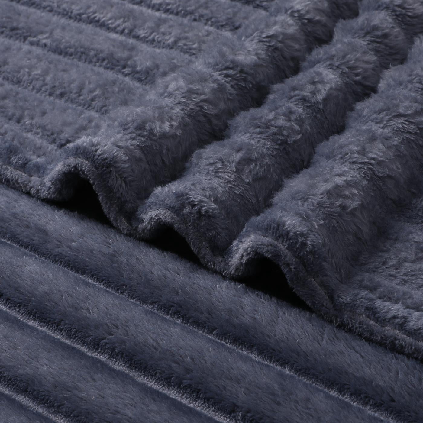 Kate Aurora Modern Lux Ultra Soft & Plush Ribbed Accent Throw Blanket - 50 in. W x 60 in. L - Assorted Colors