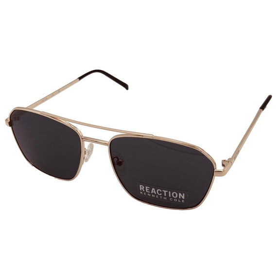 Kenneth Cole Reaction Mens Rectangle Gold Metal Sunglass, KC1430. 32A