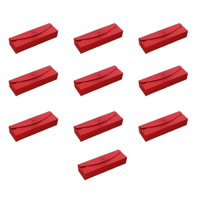 Cateissary Caja de postres de papel Kraft de 10 Uds., contenedores para doméstico, contenedor de embalaje de Color sólido DIY, soporte para Kits de decoración para fiestas Rojo