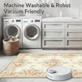 thumbnail image 5 of ODIKA 8'x10' Machine Washable Non-Slip Area Rug, Vintage Inspired Beige with Floral Accents High Traffic Rug, Beige, 46972, 5 of 5