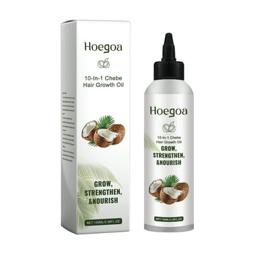 Hoegoa Coconut Hair Care Oil Nourishes Dry Hair, Soft And Glossy Hair Care Essential Oil Plant Essence