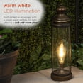 thumbnail image 5 of Alpine Corporation Gold Metal and Glass Lantern with Warm White LED- Large, 5 of 13