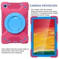 thumbnail image 4 of Dteck Case for Samsung Galaxy Tab A7 10.4 SM-T500/T505/T507 (2020), Heavy Hybrid Rugged Shockproof Case with Handle Kickstand/Adjustable Shoulder Strap, Rose+Blue, 4 of 7