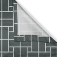 thumbnail image 3 of Ambesonne Art Deco Kitchen Curtains, Linear Grid Ornament Plot, 55"x36", Grey Teal Dark Sea Green, 3 of 3