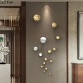 thumbnail image 2 of Decoración de pared con bola de oro, adornos colgantes, artesanías esféricas chapadas, decoración de habitación, colgantes de exhibición de fondo, 2 of 4