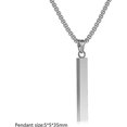 thumbnail image 4 of Collar con colgante de barra rectangular para hombre, caja de acero inoxidable, colgante de cadena, collar para hombre, joyería, 4 of 5