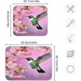 thumbnail image 3 of Dish Drying Mat Hummingbird Floral Absorbent Dry Mats for Dishes Draining Pad for Kitchen Countertop 18" x 24", 3 of 7