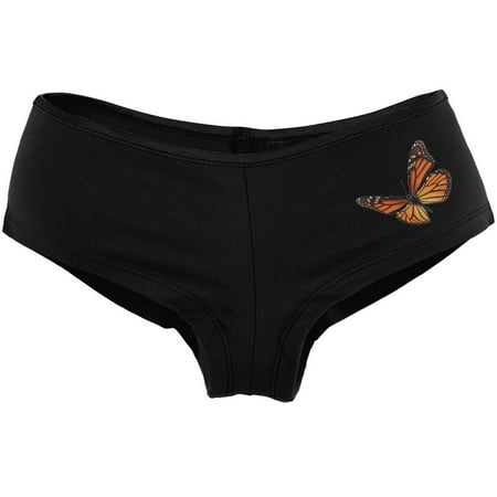 Monarch Butterfly Black Women's Booty Shorts